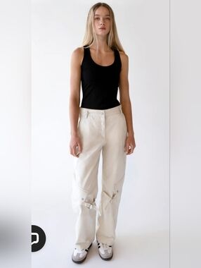 Oak + Fort Cargo Pants With Pocket Details